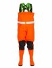 WATERPROOF FLUO CHEST WADERS MAX S5 (SAFETY BOOTS S5 AND KNEE REINFORCEMENT) SBM01 FLUO